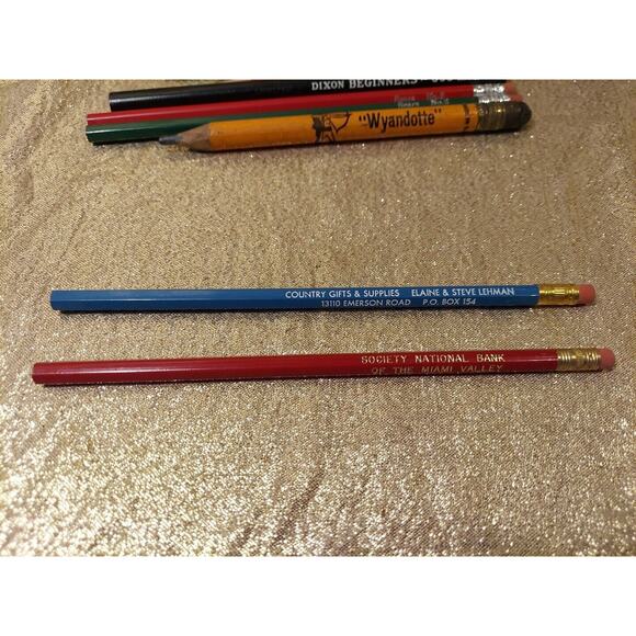 Lot Of 15 Vintage Pencils, Wyandotte, Skilcraft, Garfield, Ads, Dixon, Sears - Picture 8 of 16